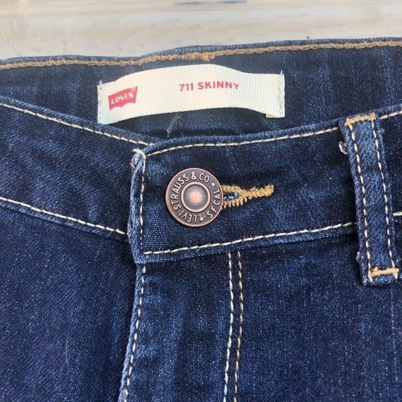 Levi’s kids youth 711 skinny dark wash 16 regular - Picture 4 of 11